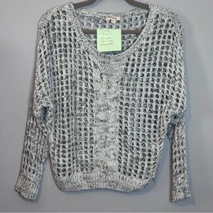 Timing Women's Open-Knit Gray Sweater